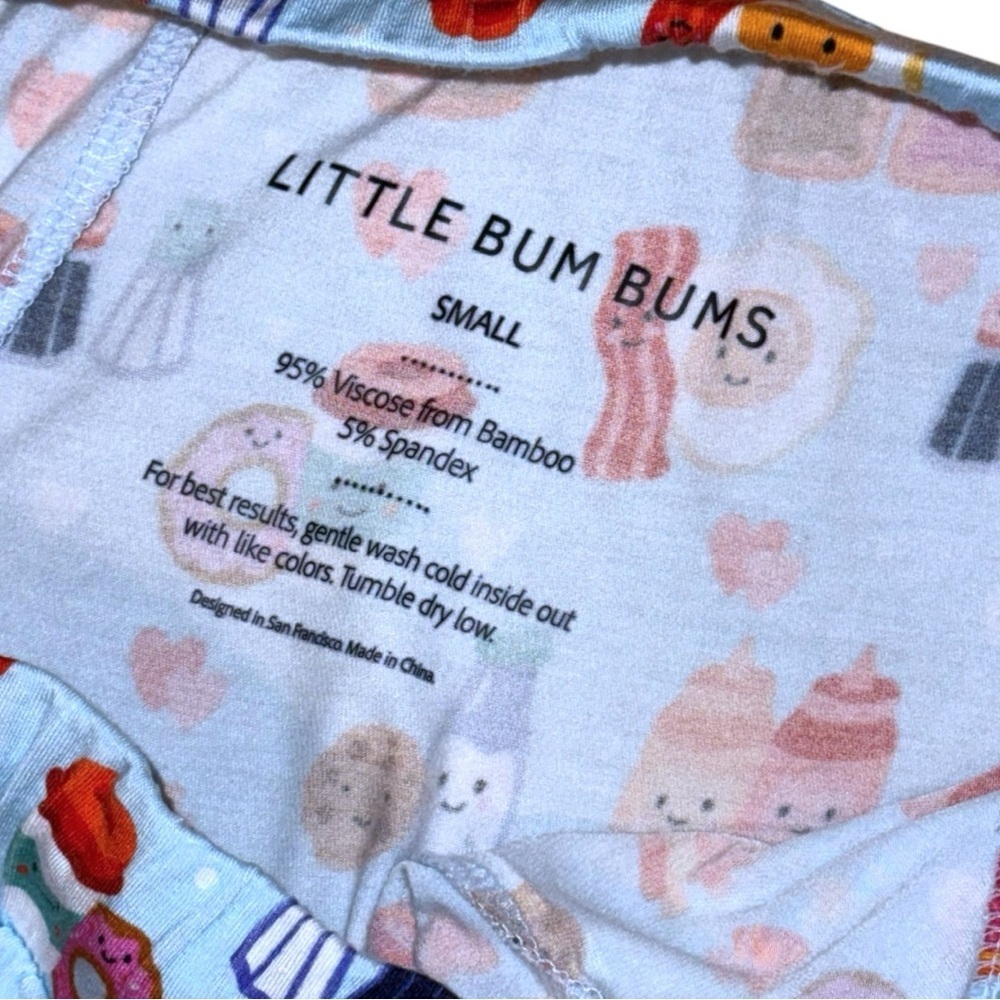 Little Bum Bums Bamboo Pajama Pants Women’s Small – Breakfast Print - Picture 6 of 6
